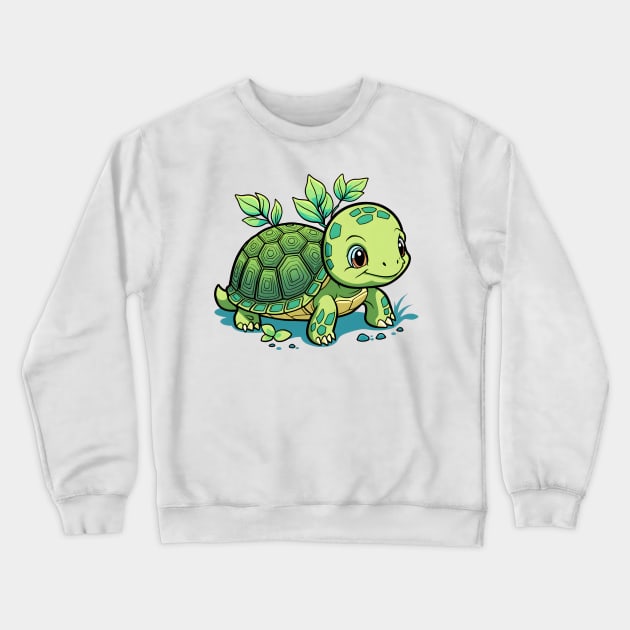 Cute Turtle Crewneck Sweatshirt by Jackson Williams